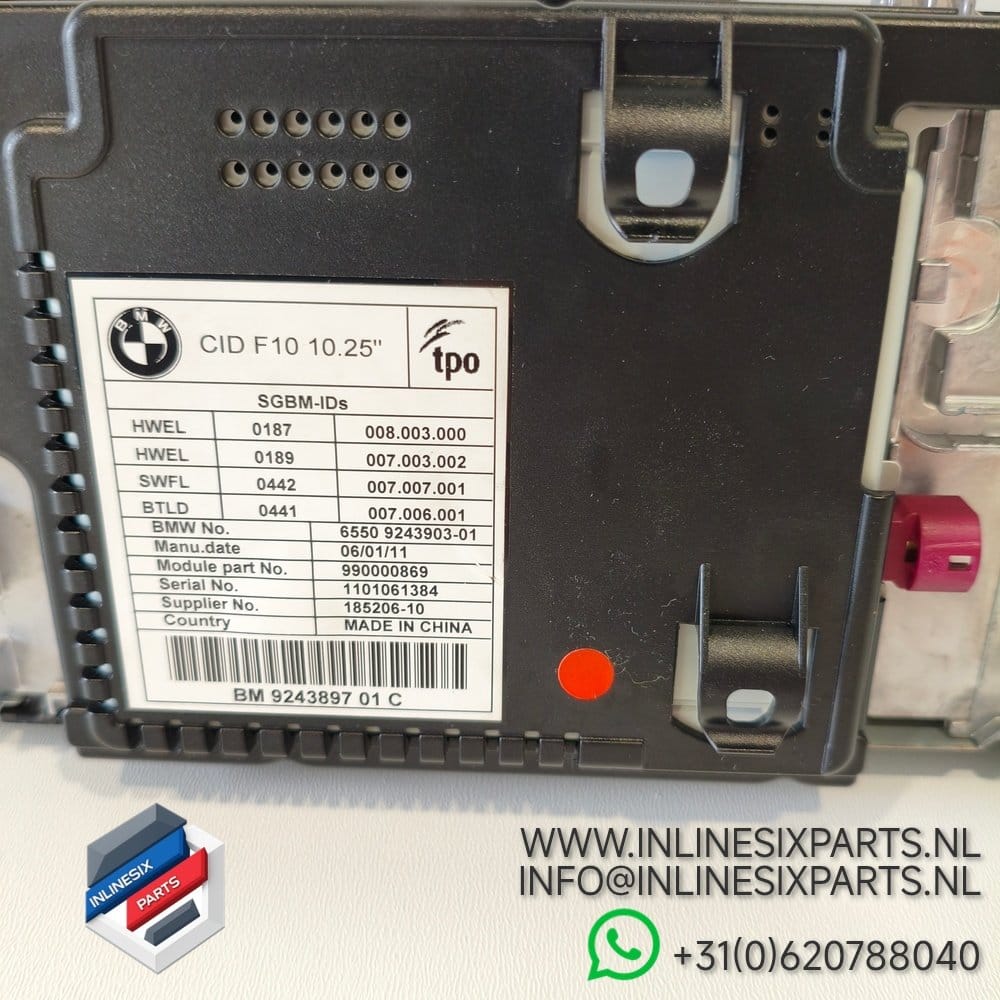 BMW F10/F11 Scherm 10,25 inch CIC OEM - Afbeelding 5