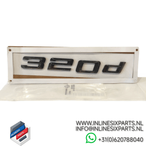 BMW 320d  Kofferbak embleem – Shadowline Gloss Black