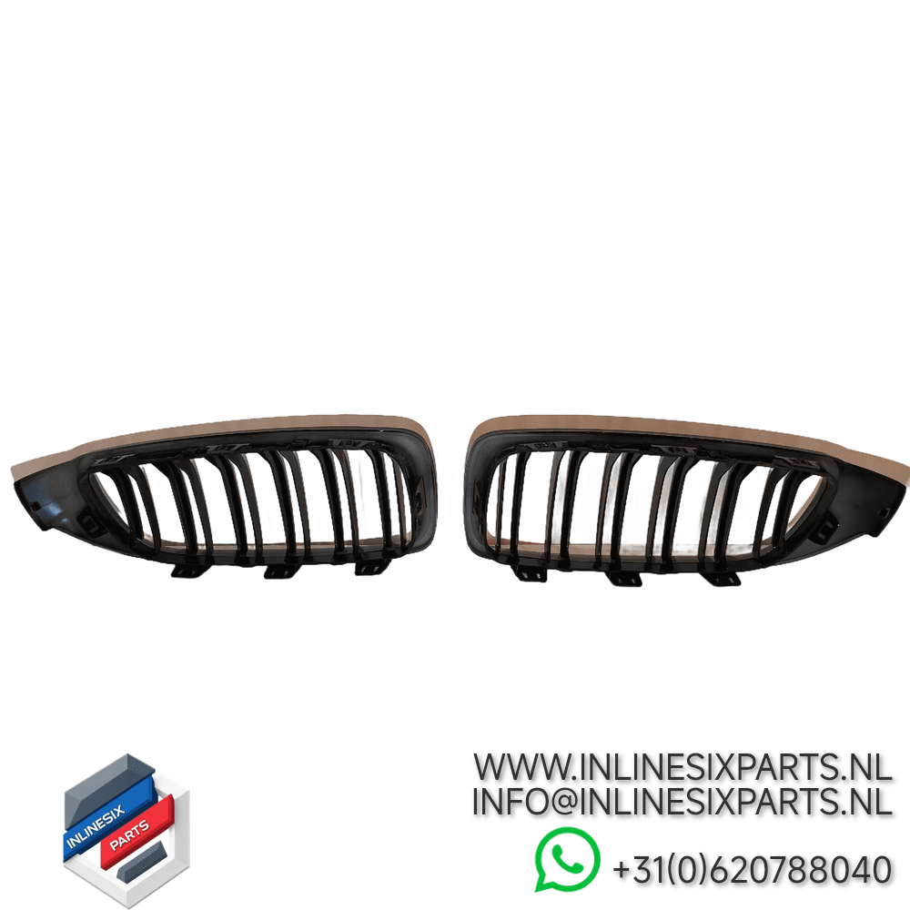 BMW F32 F33 F36 F80 F82 M-Look Grill High Gloss Black - Afbeelding 2